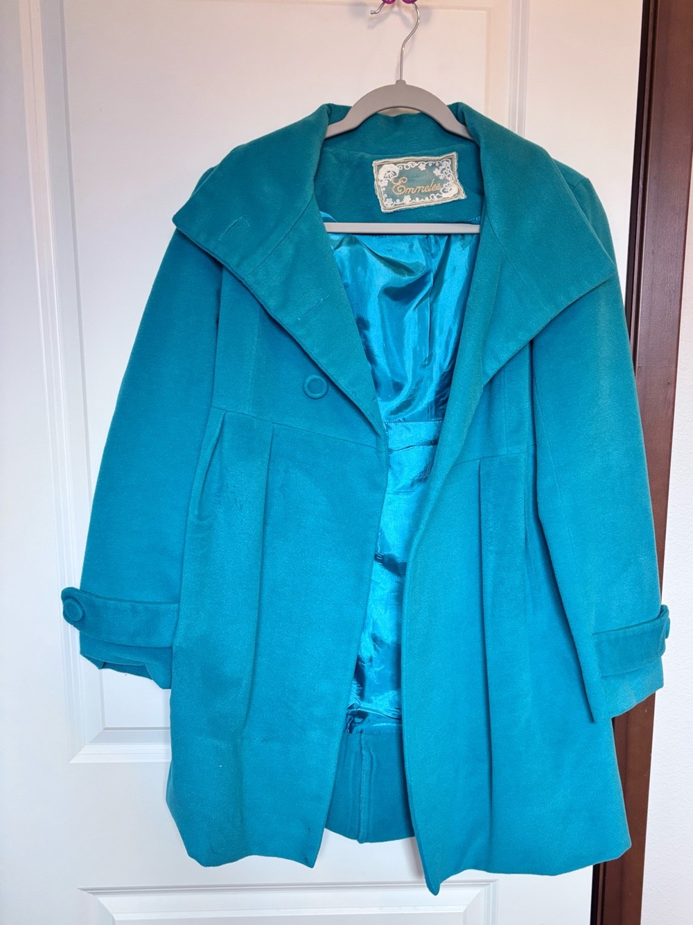 Women’s Teal Peacoat